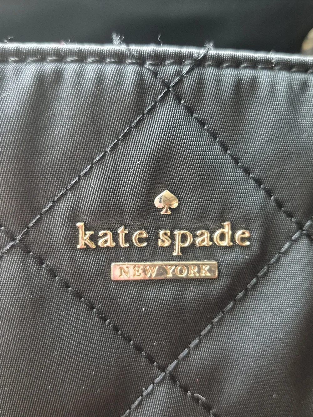 kate spade Classy Quilted Black Tote/Diaper Bag